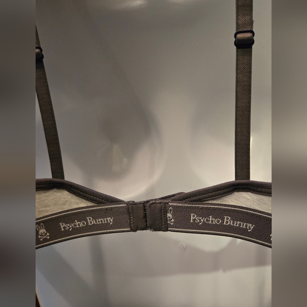 Psycho Bunny Gray Cotton Bra NWT SzM - Picture 5 of 6